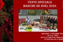 Vente spéciale du Marché de Noël 2024, Mercredi 11 Décembre 2024